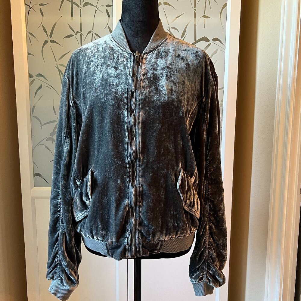 Free People Velvet Bomber Jacket S